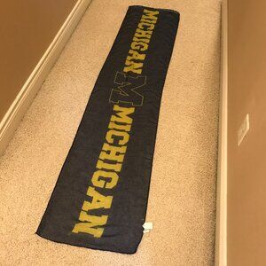 University of Michigan Wolverines Scarf Size W74" x H16" Sheer RARE NEW